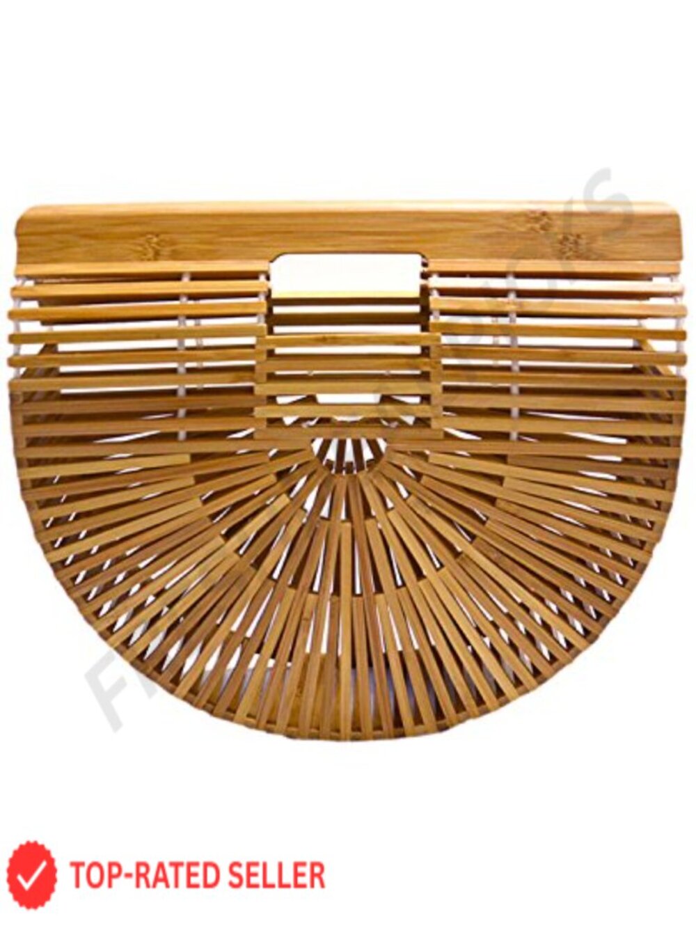 Handmade Bamboo Tote Bag Straw Beach Bag Eco-Friendly